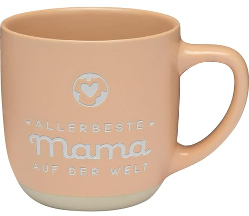 Tasse Motiv Mama Welt: Tasse mit Motivdruck, matte Optik, in passender Banderole