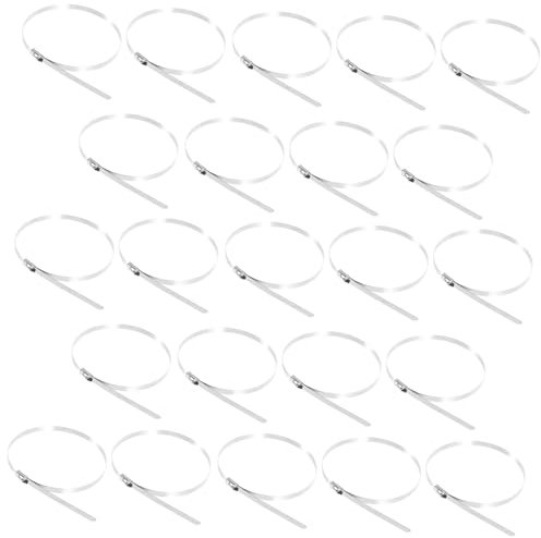 IWOWHERO 100pcs Stainless Steel Zip Ties Metal Zip Tie Tool for Chain Link Fence Dog Gate Outdoor Garden Fence Panels for Dogs