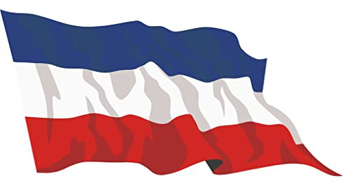 Autoaufkleber - Aufkleber Fahne - Yugoslavia - Jugoslawien 30 cm farbig - bunt - wehend - Tuning - Heckscheibe - Beschriftung