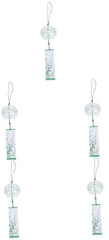 POPETPOP 5 Pièces Carillons Éoliens en Verre Maison Cloche À Vent Ornement Suspendu De Jardin Cloche Suspendue Domestique Fourniture De Fête Carillon Éolien Cadeau Cloche À Vent en Verre