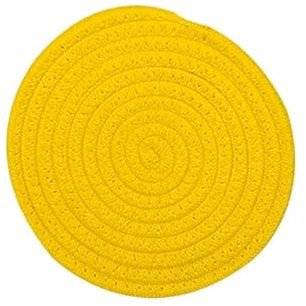 Hrlace Topfuntersetzer aus Baumwollfaden rutschfest Stilvolle Untersetzer Stofftöpfe Topfuntersetzer Hitzebeständig Runde geflochtene Platzsets zum Kochen und Backen, 1 Stück Gelb 30cm
