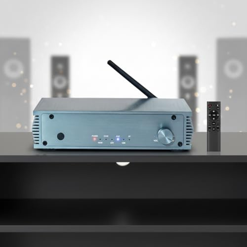 SAMTRONIC Bluetooth Audio Power Amplifier, 200W 2.1 Channel Amplifier Mini Hi-Fi Stereo Receiver, Stereo Amp w/HDMI(ARC), Opt, Coax, USB, RCA, for Home Speakers 100W x 2 with subwoofer Out