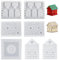 Stampi in Silicone Per Gesso Natalizio,7 Pezzi Casa Stampi Silicone Per Gesso 3D,DIY Cuoriforme Stampi in Silicone Per Candele,per Posizionare le Candele,Colata di Gesso,Decorazione Della Casa
