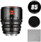 7artisans Objectif cinéma Professionnel T2.1 85 mm, Cadre S35 Compatible avec Monture Canon RF-S pour Red Komodo/Komodo X/Canon C70/R7/R50/R85 (Noir)