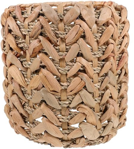 Generic Woven Lampshade: Rattan Lamp Shade - Pastoral Style Straw Chandelier lampshade for Floor Lamps Pendant Light Table Lamp