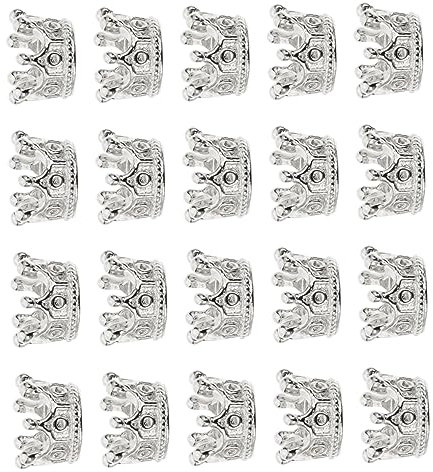ULDIGI 100stücke Kronen Anhänger Aus Legierung Diy Schmuckzubehör Für Halsketten Armbänder Und Ohrringe Glänzende Silberne Farbe Für Kreative Bastelprojekte