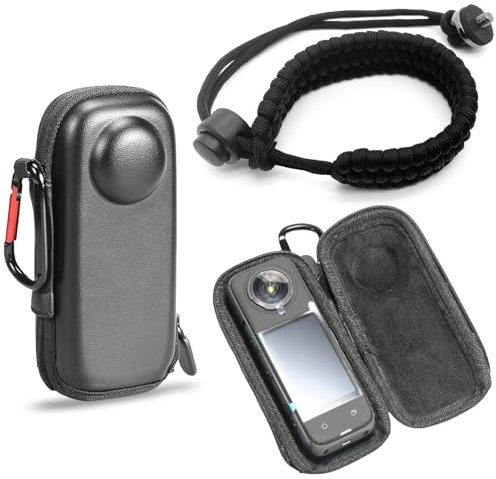 Higatful Carry Case for Insta360 X4 Accessories, Protective Portable Bag with Insta 360 X4 Camera Wrist Strap Lanyard