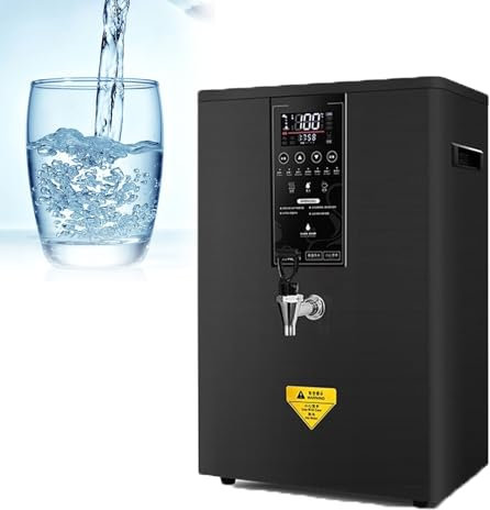 FJYAWEN Instant Hot Water Dispenser Automatic, 3000w Commercial Automatic Water Heater with LED Intelligent Control Panel, Wall-Mounted Water Boiler,Black-60L