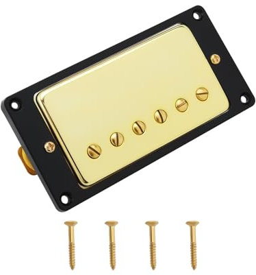 OTOTEC Micro Humbucker pour guitare électrique à double bobine, doré, compatible avec le style LP compatible avec Gibson Les Paul avec vis