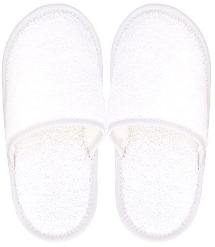 Linnea Chaussons de Bain Pure Blanc Taille Extra Large XL du 44 au 45