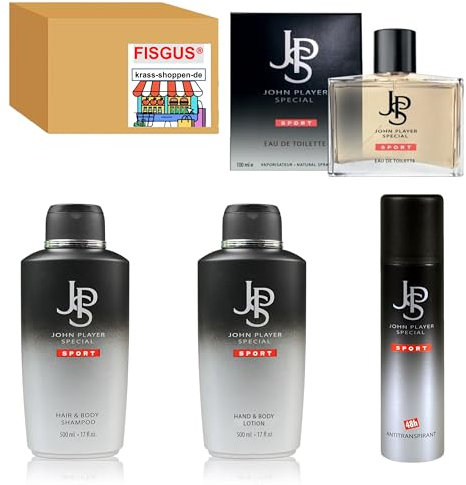 Ein Angebot von FISGUS® by krass-shoppen-de - John Player Special - Pfegeset - SPORT Serie - Eau de Toilette 100ml - Deodorant Spray 150ml - Bath & Shower Gel 500ml - Hand & Body Lotion