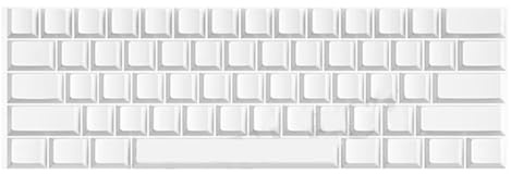 61 Tasten Blanked White Keycaps Set Original Höhe ohne Schriftzug passend für die meisten mechanischen Tastaturen Minimalistische Blanked Tastenkappen
