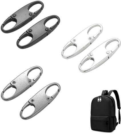 6 Pcs Zip Lock Small Zipper Pull Locks Mini Snap S Anti Theft Can Make Backpack Lock for Backpacks Camping Fishing Traveling Outdoor Sports