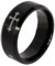 BOBIJOO JEWELRY - Ring-Alliance-Ring, Kreuz, Templer Mann Kreuz Religion Stahl Schwarz - 17,8 (7 US), Edelstahl 316