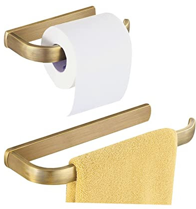 BigBig Home Brass Toilet Roll Paper Holders Antique Bath Towel Ring Hangers Modern Wall Mounted Bathroom Accessories