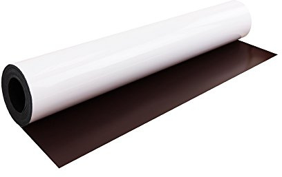 FerroFlex® 620mm Wide Gloss White Dry Wipe Surface Flexible Ferrous Sheet for Walls, Office, Home and Creating Instant Surfaces Magnets Will Attract To - 1 Metre Length
