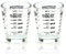 Copa medidora de vasos de chupito 2018 de cristal líquido pesado para copas de vino, cristal de espresso de 26 aumentos, medidas 1 OZ4 Características 45 ml