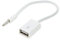 conecto CC20001 Câble d’entrée auxiliaire (Prise jack 3.5 mm vers USB 2.0 femelle type A), 0,10 m, blanc