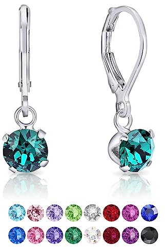 Lovli Orecchini Pendenti con Pietre Verde Smeraldo - Argento 925 - Donna - Punto Luce con Pietre Colorate - Amabile