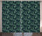 ABAKUHAUS Palme Rustikaler Gardine, Exotische Dschungel Laub Muster, Schlafzimmer Kräuselband Vorhang mit Schlaufen und Haken, 280 x 225 cm, Jadegrün