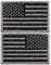 Anley Tactical USA Flag Patches (2er Pack) VORWÄRTS & RÜCKWÄRTS-2 x 3 Schwarz & Grau Amerikanische Flagge Militäruniform Emblem Patch-Loop & Haken Befestigungen An taktischen Zahnrädern befestigen