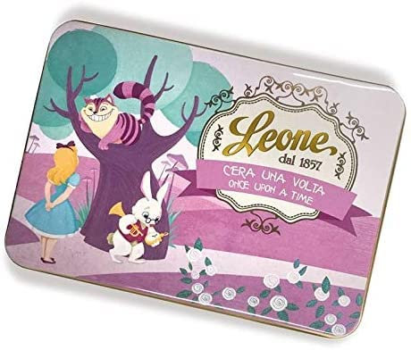 Leone dal 1857 - Latta Gelatine di Frutta Assortite - Collezione C'era una Volta - Latta Regalo Alice - Senza Glutine e Vegane - 100 gr
