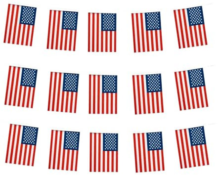 mflagperft Amerikanische Mini-Flaggen, 30 Stück, USA-Flaggen-Banner