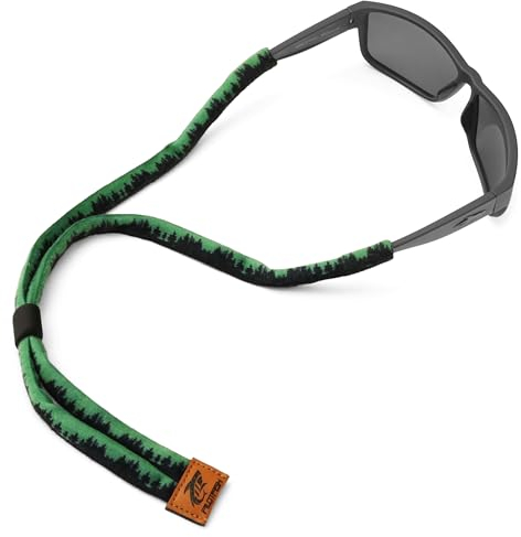 Pilotfish Brillenhalter aus Premium-Baumwolle für Sonnenbrillen – mehrere Designoptionen – weicher und langlebiger Sonnenbrillenhalter Wilderness
