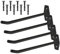 WELLGRO Soporte para neumáticos de Pared - Soporte para neumáticos de Pared - Incl. Tornillos y Tacos metálicos, con Revestimiento de Goma y Llantas - Aprox. 27 x 9 x 5 cm, 4 Negro