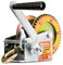 Verda Winde Seilwinde 545 kg, 7m Gurtwinde Handseilwinde Bootswinde Textilband Handkurbel mit Softgriff Sperrhebel(Gurtwinde 1200lbs)