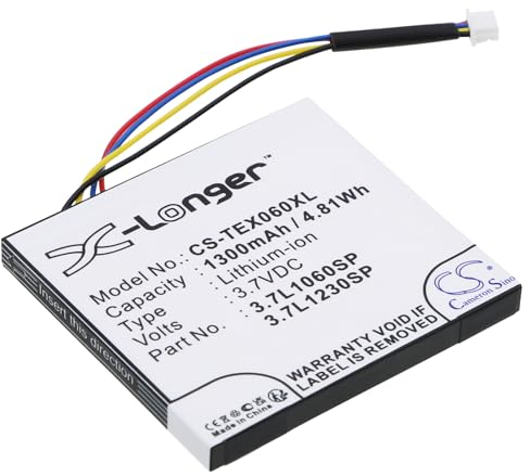 TCTK Akku 1300mAh Kompatibel mit [Texas Instruments] N2/AC/2L1/A, TI-84 C Silver, TI-84 Plus C Silver Edition, TI-Nspire CAS Touchpad, TI-Nspire CX, CX CAS, Touchpad Ersetzt 1815 F071D, 3.7L1060SP, 3