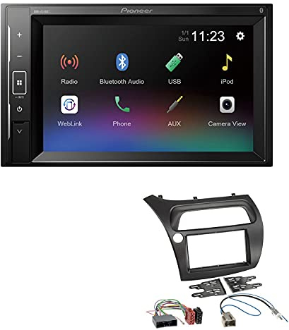 Pioneer DMH-A240BT 2-DIN Autoradio Bluetooth USB passend für Honda Civic VIII 2006-2012 schwarz