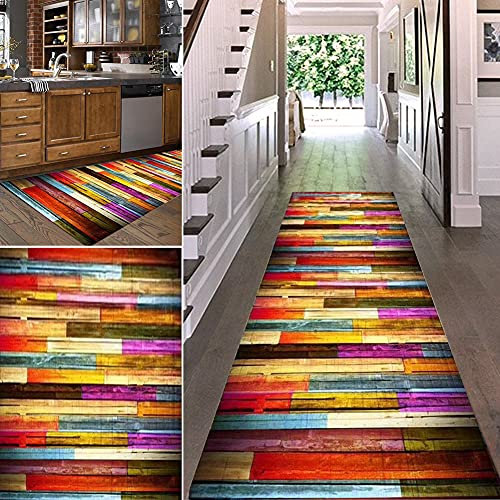 Orumrud 3D Läufer Teppich Läufer Flur rutschfest, Läufer Flur 60x700 cm KüchenLäufer Lang Vintage Modern Polyester TeppichLäufer für Wohnzimmer Korridor Küchen Schlafzimmer Küchenteppich, #14