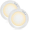 Awanber Deckenlampe Batterie mit Bewegungsmelder, 210LM LED Batteriebetrieben Deckenleuchte Ohne Strom Innen Aussen Lampe für Schuppen, Garage, Keller, Flur, Schrank - Ø16cm 3000K Warmweiß (2 Stück)