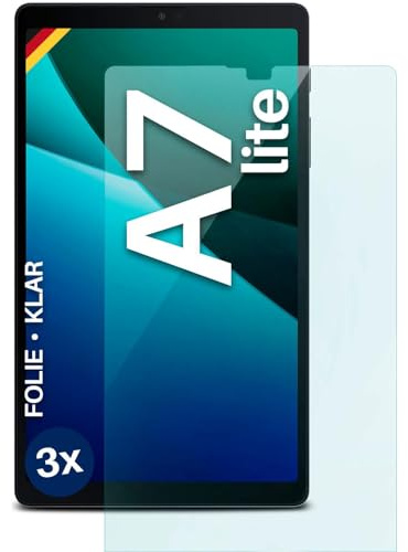 moex FlexProtect Schutzfolie kompatibel mit Samsung Galaxy Tab A7 Lite Displayschutz nur 0.2 mm dünn, Folie für das Display, HD Ultra klar und extra kratzfest - 3 Stück