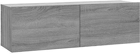 vidaXL TV Wandschrank Schrank Hängeschrank Fernsehschrank Lowboard Fernsehtisch TV Möbel HiFi-Schrank Grau Sonoma 100x30x30cm Holzwerkstoff