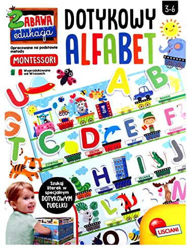 Lisciani Montessori Touch Alphabet, Buchstaben Lernen, Eintritt zum Lesen und Schreiben, Kinderspiel, 3+
