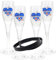 QMBasic Shotglas Set - 4 GLÄSER für BOMMERLUNDER ST.PAULI 0,2cl + ARMBAND | Schnapsglas Shot Glas Special Edition