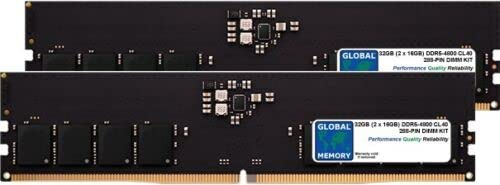 Kit de memoria RAM DIMM de 32 GB (2 x 16 GB) DDR5 4800 MHz PC5-38400 288 pines para escritorios/placas madre