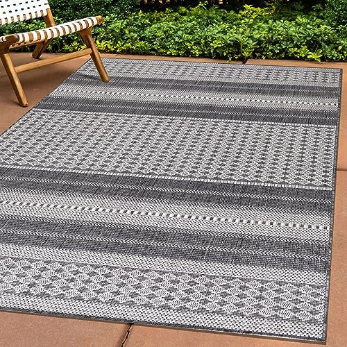 Carpettex Outdoor Teppich Wetterfest 200x300 (200x290 cm) Sisal Optik Beige - Ideal für Balkon, Garten, Terrasse, als Küchenteppich - In&Out Teppich Waschbar, Flachgewebe, Pflegeleicht, Vintage Design