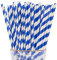YAOSHENG Lot de 100 pailles bleues, en papier biodégradable, colorées, adaptées pour les fêtes, les mariages et les occasions, bleues
