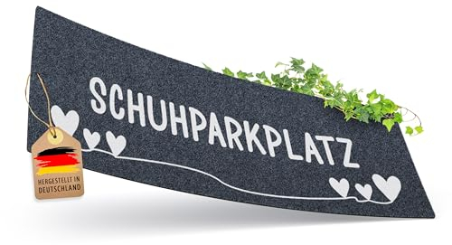 ElbFuchs® Schuhparkplatz Fußmatte 100x35cm | Ideale Schuhmatte Abtropfmatte und Schuhunterlage | Waschbare Fussmatte und Schuhabstreifer für Innen