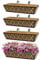 Blumenkästen, Pflanzgefäße für Outdoor-Pflanzen, Geländer, Pflanzkasten mit verstellbaren Halterungen für Fensterbank, Veranda, Zaun, Terrasse, hängende Blumen, Kokoskörbe für Außendekoration,