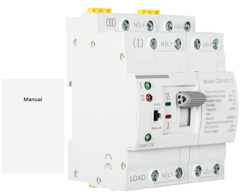Jadeshay Dual Power Automatischer Transferschalter, ATS-Stromversorgungscontroller Unterbrechungsfreier Transferschalter G2R 4P 63A Automatischer Transferschalter Elektrische Wahlschalter 220V