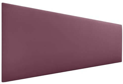 DHOME Cabecero de Polipiel o Tela AQUALINE Liso cabeceros Cabezal tapizado Cama (Polipiel Vino Tinto, 160cm (Camas 150/160))