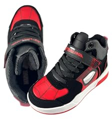 Kids2Go Spiderman HighCut-Sneaker Jungen in Rot/Schwarz mit Klett- und Reißverschluss | In Größen 30