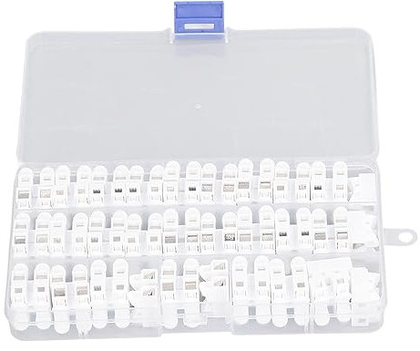 Schnellverdrahtungsstecker, 55 Stück, Push-Schnellverbinder, Drahtverbinder-Set, 2-polig, 250 V, 2 A, Push-in-Federklemmen-Klemme, Schwer Entflammbar, Laborkühler