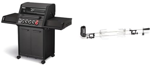Enders® Gasgrill MONROE PRO 3 SIK TURBO SHADOW, 3-Brenner & Grillspieß Pro, aus Edelstahl, werkzeuglose Montage