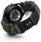 BINLUN 20MM Nylon Uhrenarmband Paracord Schnellverschluss Geflochtene Ersatzarmband Smartwatch Sport Schwarze&Silberne Schnalle Passend für Garmin/Passend Samsung Galaxy(Schwarz Schnalle, Militärgrün)