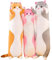 Langer Katzenplüsch weiches Katzen Plüsch Kissen Großes süßes Kätzchen Plüsch Katze Körper Kissen Plüschtier Katze Plüsch Puppe Geburtstag Weihnachten Children's Day Geschenk oder Kinder(Grau,70cm)